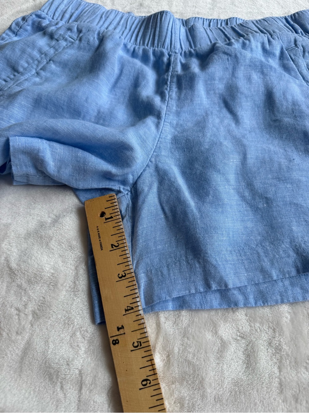Lilly Pulitzer Light Blue Linen Elastic-Waist Shorts - Picture 10 of 10